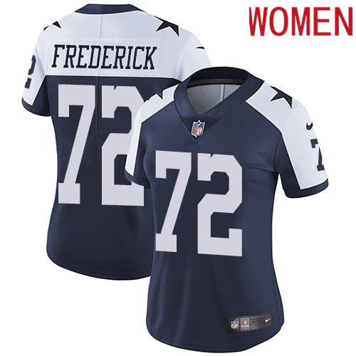 2019 Women Dallas Cowboys 72 Frederick blue Nike Vapor Untouchable Limited NFL Jersey style 2